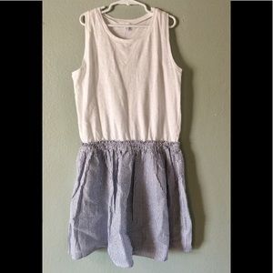 Rockets of Awesome Girls Seersucker Dress Sz 10/12